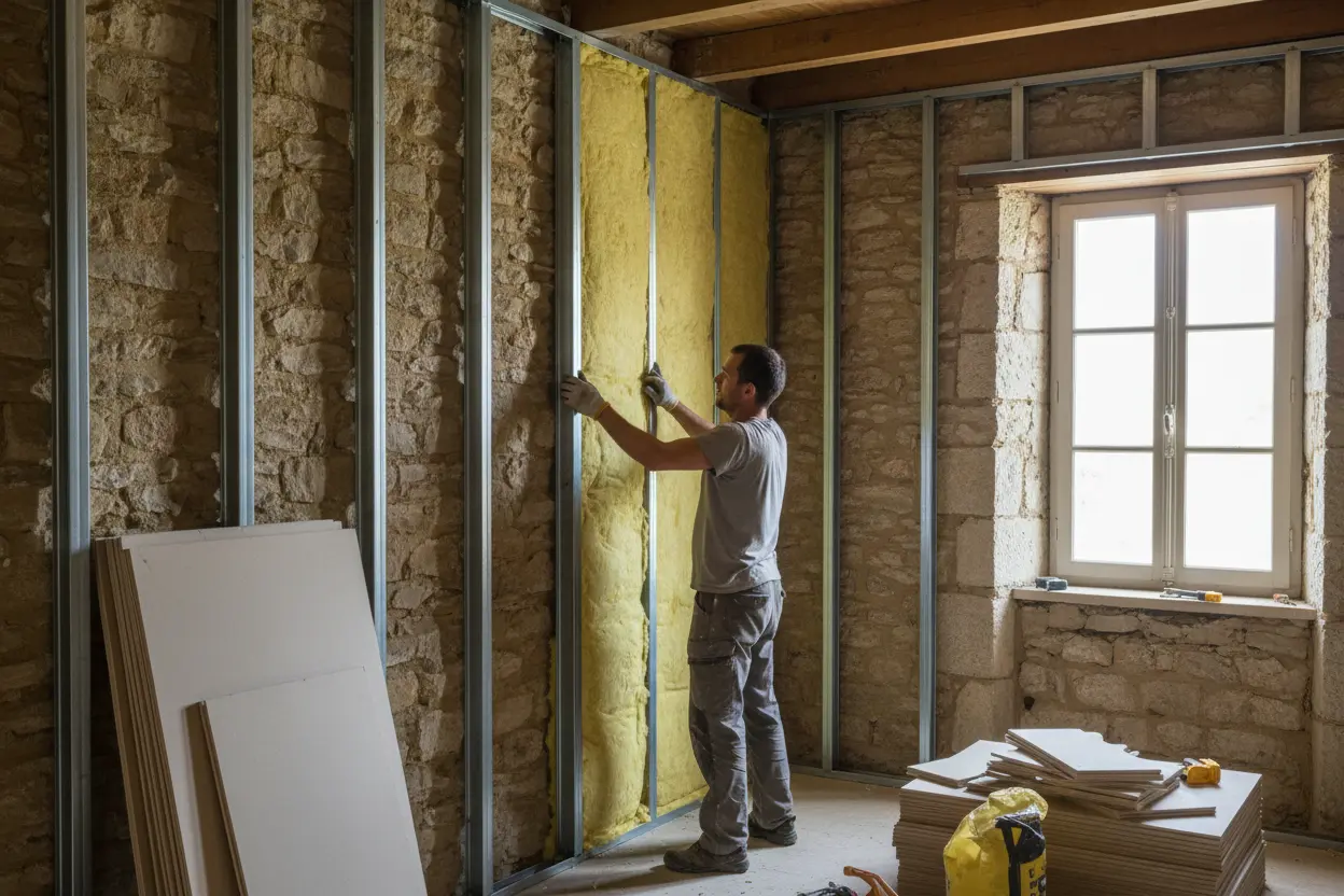 Isolation des murs par l'intérieur (ITI) à Arles par un artisan RGE